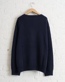 SOFIE D'HOORE, V-NECK PULLOVER LONG SLEEVES, MIDNIGHT