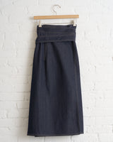 SOFIE D'HOORE, DENIM WRAP SKIRT, RAW BLUE