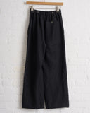 SONO, UNISEX TATUM TROUSERS AHR, BLACK LINEN/WOOL
