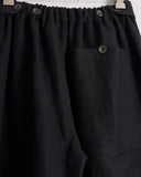 SONO, UNISEX TATUM TROUSERS AHR, BLACK LINEN/WOOL