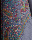 YASER SHAW, 621420, #2, CASHMERE WOVEN EMBROIDERY, BLUE