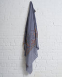 YASER SHAW, 621420, #2, CASHMERE WOVEN EMBROIDERY, BLUE