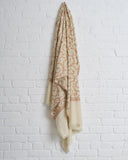 YASER SHAW, 621420, #3, CASHMERE WOVEN EMBROIDERY, BEIGE AND GOLD