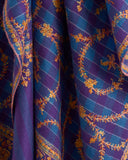 YASER SHAW, VIOLET&INDIGO, EMBROIDERED CASHMERE SCARF