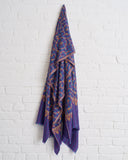 YASER SHAW, VIOLET&INDIGO, EMBROIDERED CASHMERE SCARF