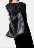 TSATSAS, BLACK, FABER TWO OVERSIZED WORK BAG