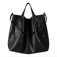 TSATSAS, BLACK, FABER TWO OVERSIZED WORK BAG