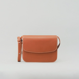 LAPERRUQUE, GOLD, LEATHER FLAP BAG