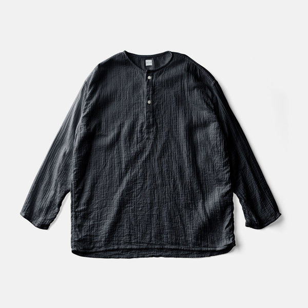 COTTLE SLEEP WHISPERING SEA COTTON SHIRT, BLACK