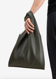 TSATSAS, GREEN, LATO LEATHER GROCERY BAG