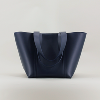 LAPERRUQUE, NAVY, LEATHER TOTE BAG