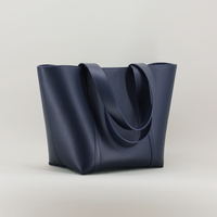 LAPERRUQUE, NAVY, LEATHER TOTE BAG