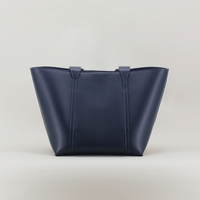 LAPERRUQUE, NAVY, LEATHER TOTE BAG