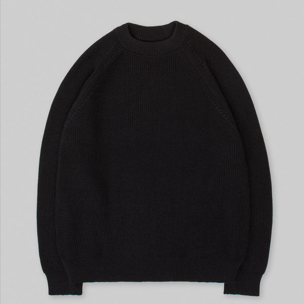 ARPENTEUR PLANO ROUND COLLAR SWEATER BLACK