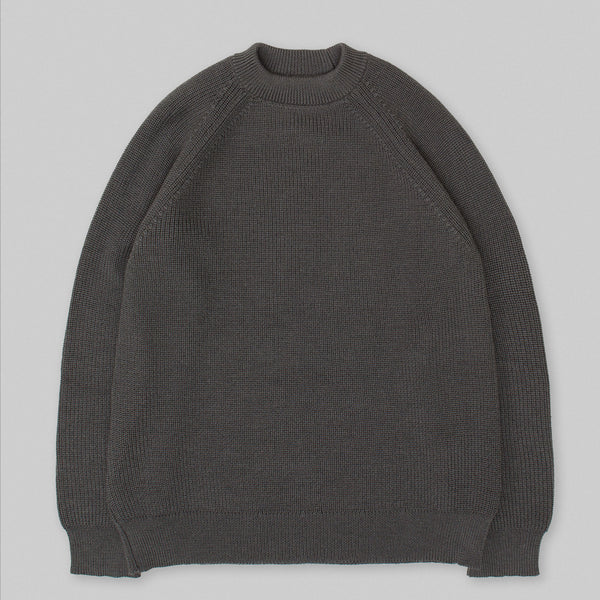 ARPENTEUR PLANO ROUND COLLAR SWEATER CHARCOAL