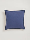 R+D Lab | Doppio double sided cushion | Carmine Red/ indigo blue