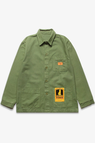 SERVICE WORKS, CANVAS COVERALL JACKET, OLIVE